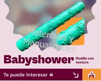 Rodillo baby shower maracas sonajero Para Texturiza Pasta Fría M